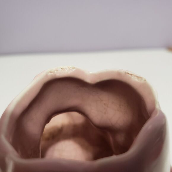 Pottery Vase Multi Opening Pink Tulip Flower Home Decor 7"×4.5" Country - Picture 12 of 12